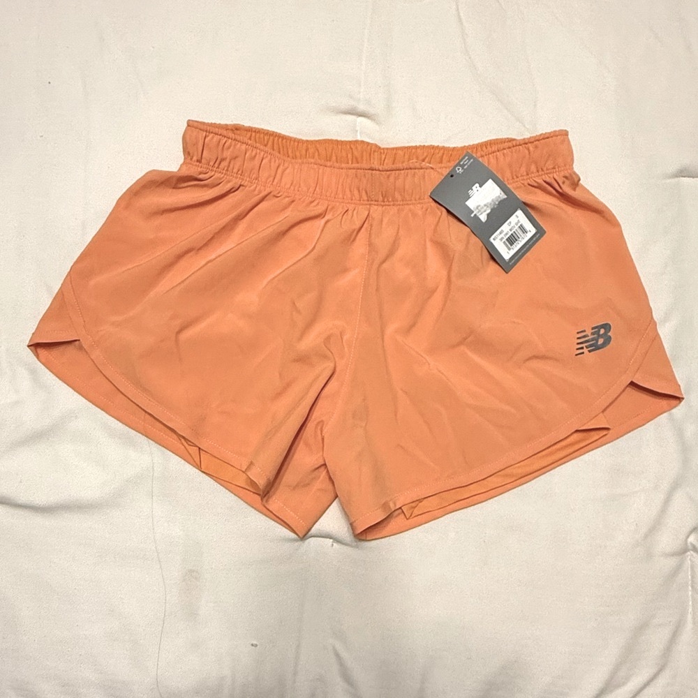 NWT New Balance 2-IN-1 Orange Sports Shorts